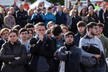 Multitudinaria celebración eucarística en la explanada del castillo de Javier este domingo, 8 de marzo