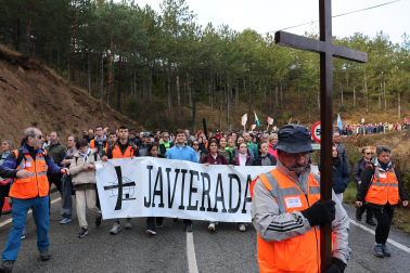 Multitudinaria celebración eucarística en la explanada del castillo de Javier este domingo, 8 de marzo