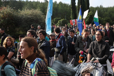 Multitudinaria celebración eucarística en la explanada del castillo de Javier este domingo, 8 de marzo