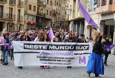 Manifestación en Estella en el Día de la Mujer