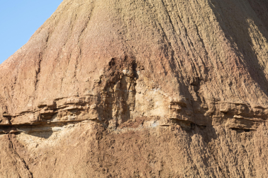 Detalle de la zona donde se ha producido el desprendimiento