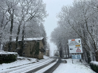 Fotos de la nevada caída este sábado en Leitzaran
