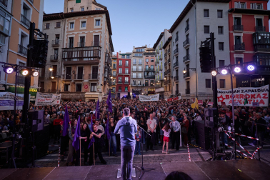 Fotos de las movilizaciones en Pamplona por la huelga general en Navarra por un salario mínimo propio