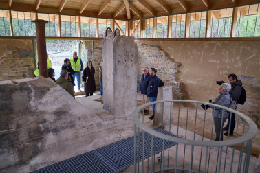 Fotos de la rehabilitación del molino de Ilundáin en el parque fluvial del Arga