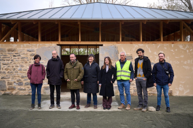 Fotos de la rehabilitación del molino de Ilundáin en el parque fluvial del Arga