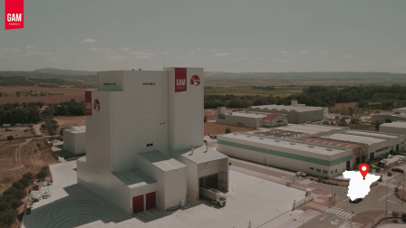 Imagen de la fábrica de piensos del grupo en Tafalla
