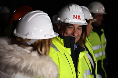Foto de la visita de autoridades a las obras del nuevo túnel de Belate