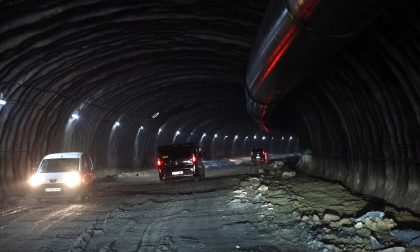 Foto de la visita de autoridades a las obras del nuevo túnel de Belate
