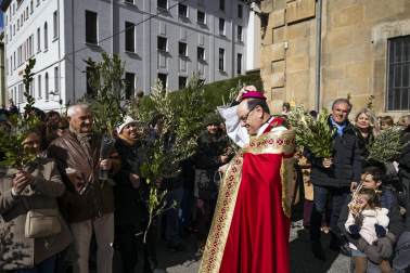 Celebración del Domingo de Ramos en Pamplona.