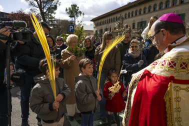 Celebración del Domingo de Ramos en Pamplona.