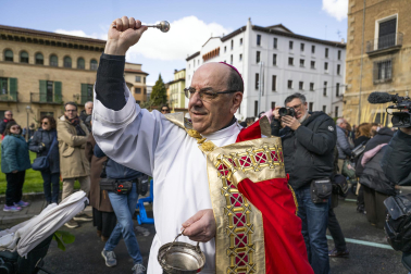 Celebración del Domingo de Ramos en Pamplona.