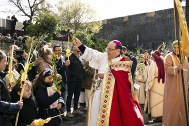 Celebración del Domingo de Ramos en Pamplona.