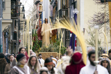 Celebración del Domingo de Ramos en Pamplona.