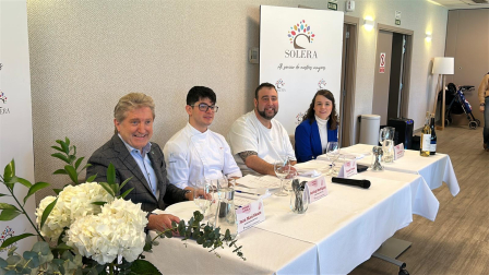 Los miembros del jurado del concurso de pintxos de Fundación Solera