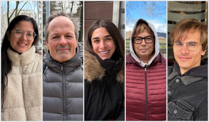 De izda. a dcha., Karen Guerra Ponciano, Oscar Jáuregui Georá, Olivia Zeitouni, Amaya Landívar Perea y Pedro Prats Castañer