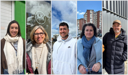De izda. a dcha., Nerea Egozkue Altuna, Maria López Amigorena, David San Gregorio Maganto, Matilde Martínez Moreno y Txetxu Maganto Ortiz