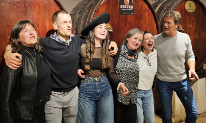 Unai Laso celebró en una sidrería con familiares y amigos el triunfo en la final del Campeonato de Parejas