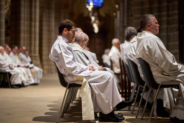Celebración de la misa crismal en la Catedral de Pamplona