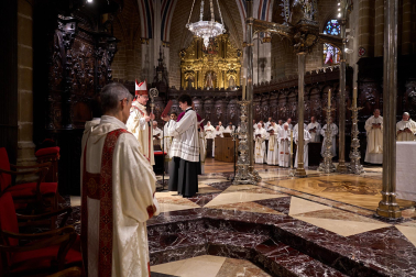 Celebración de la misa crismal en la Catedral de Pamplona
