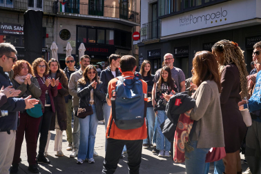 Turistas en Pamplona por Semana Santa