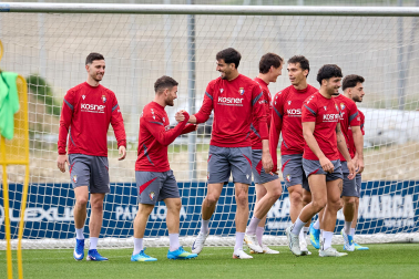 Foto del último entrenamiento de Osasuna antes del partido frente al Betis