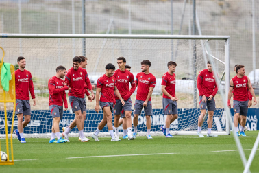Foto del último entrenamiento de Osasuna antes del partido frente al Betis
