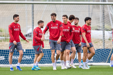 Foto del último entrenamiento de Osasuna antes del partido frente al Betis