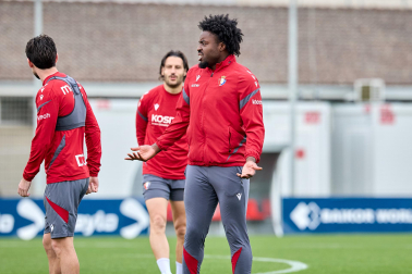 Foto del último entrenamiento de Osasuna antes del partido frente al Betis