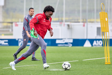 Foto del último entrenamiento de Osasuna antes del partido frente al Betis