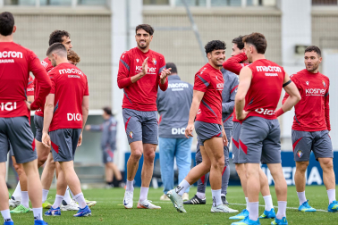 Foto del último entrenamiento de Osasuna antes del partido frente al Betis