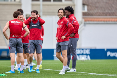 Foto del último entrenamiento de Osasuna antes del partido frente al Betis