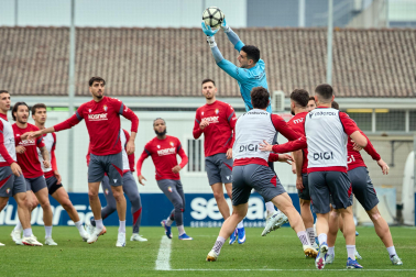 Foto del último entrenamiento de Osasuna antes del partido frente al Betis