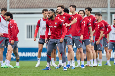 Foto del último entrenamiento de Osasuna antes del partido frente al Betis