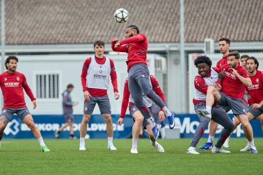 Foto del último entrenamiento de Osasuna antes del partido frente al Betis