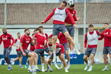 Foto del último entrenamiento de Osasuna antes del partido frente al Betis
