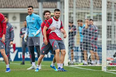 Foto del último entrenamiento de Osasuna antes del partido frente al Betis