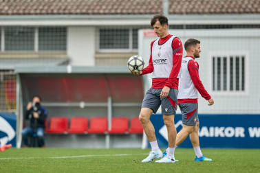 Foto del último entrenamiento de Osasuna antes del partido frente al Betis