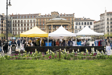 Foto de la jornada festiva organizada por la Asociación Navarra de Autismo (ANA) en la Plaza del Castillo