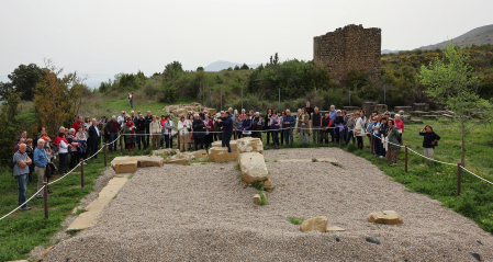 Las excavaciones de Santa Criz en Eslava con la sociedad de estudios históricos de Navarra