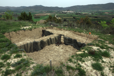 Las excavaciones de Santa Criz en Eslava con la sociedad de estudios históricos de Navarra