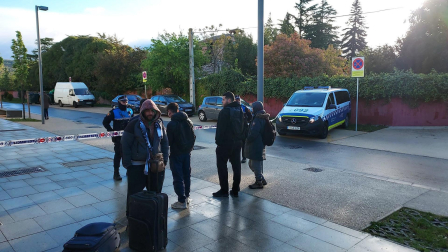 Fotos del desalojo del antiguo convento de Aranzadi en Pamplona