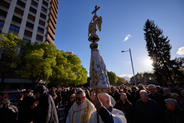 Llegada del Ángel de Aralar a Pamplona.