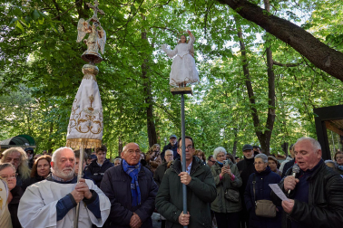 Llegada del Ángel de Aralar a Pamplona.