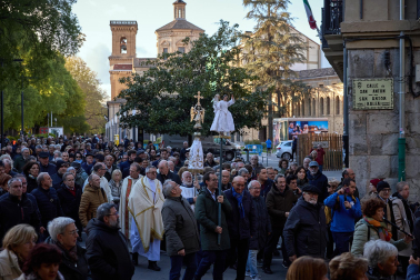 Llegada del Ángel de Aralar a Pamplona.