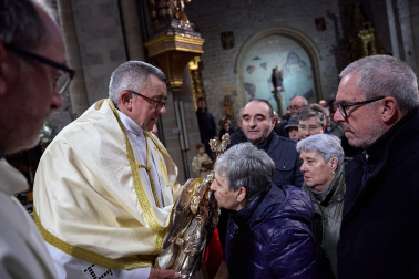 Llegada del Ángel de Aralar a Pamplona.