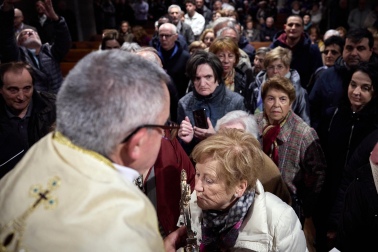 Llegada del Ángel de Aralar a Pamplona.