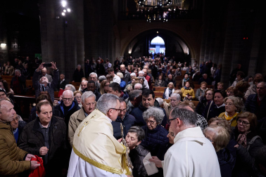 Llegada del Ángel de Aralar a Pamplona.