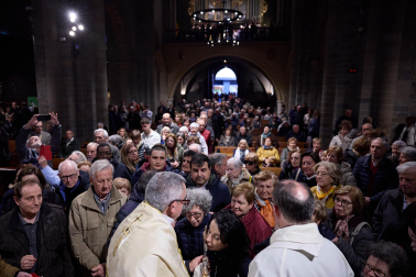 Llegada del Ángel de Aralar a Pamplona.