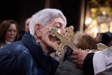 Llegada del Ángel de Aralar a Pamplona.