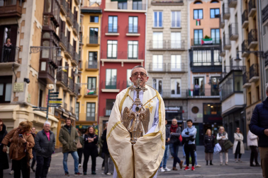 El Ángel de Aralar visita el Ayuntamiento de Pamplona